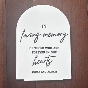 Memorial Plaque with Heartfelt Message